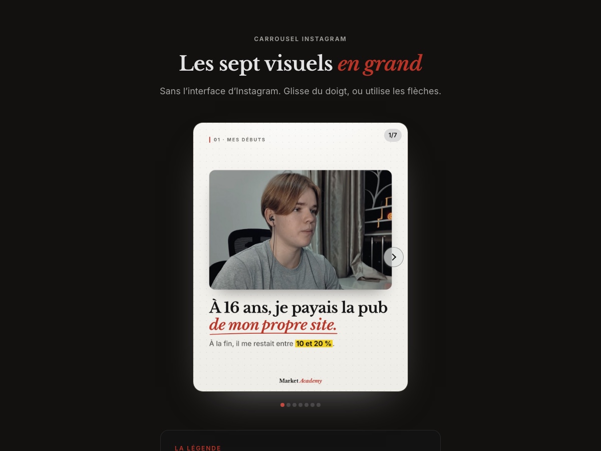 Aperçu du carrousel