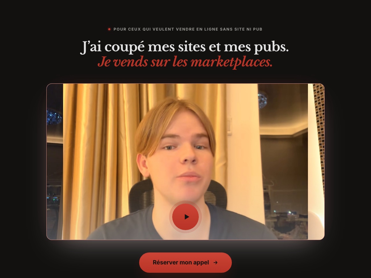 Aperçu de la page de la VSL